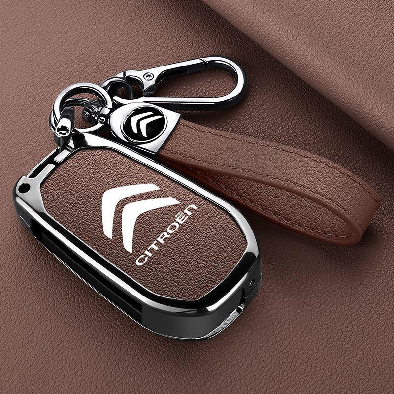 APF2 Leather Car Key Holder Car Keychain Bag Organizer Car Key Case For Citroen C1 C2 C3 C4 C5 C6 C8 C4L C3L C3-XR PICASSO Aircross