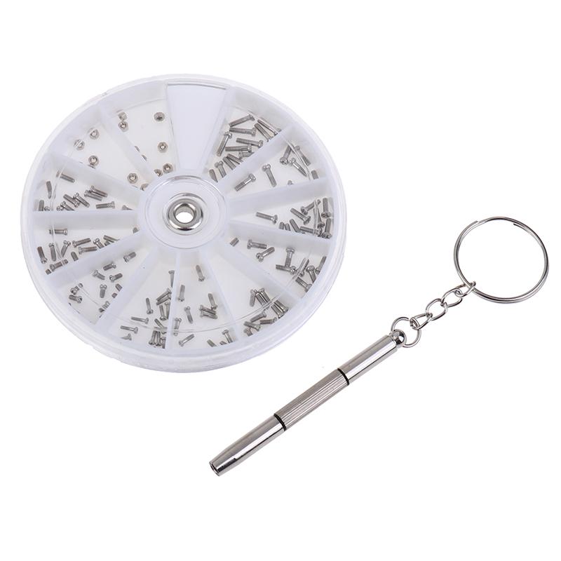 120 шт./кор. набор винтов для очков из нержавеющей стали с небольшой отверткой