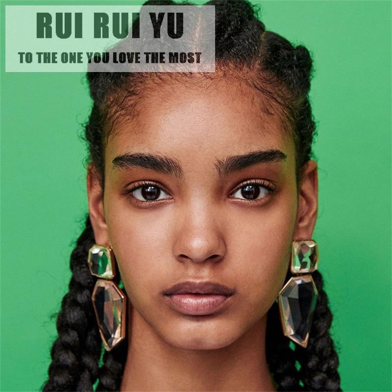 RUI RUI YU 1 пара мужских и женских серег из сплава с преувеличенными геометрическими акриловыми серьгами