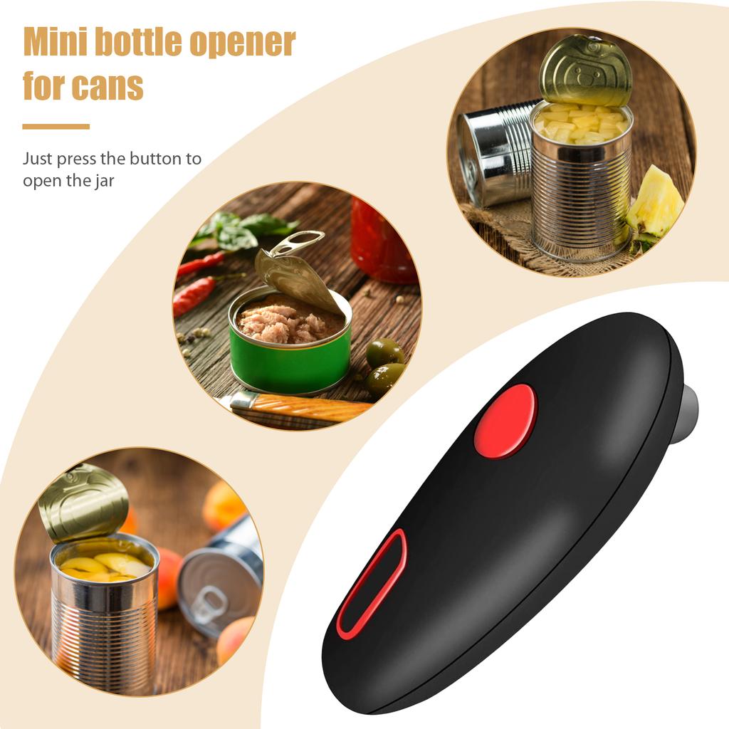 Electric Bottle Opener Automatic Mini Canning Knife Handheld Portable Reusable Battery Powered Kitchen Tools Lid Opening Gadgets