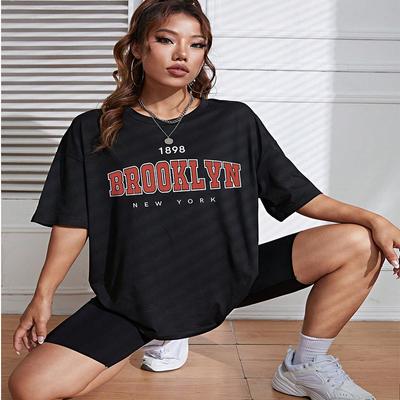 1898 Бруклин, Нью-Йорк, женская футболка с буквенным рисунком, повседневные футболки, мягкая крутая уличная футболка, летняя хлопковая футболка с коротким рукавом
