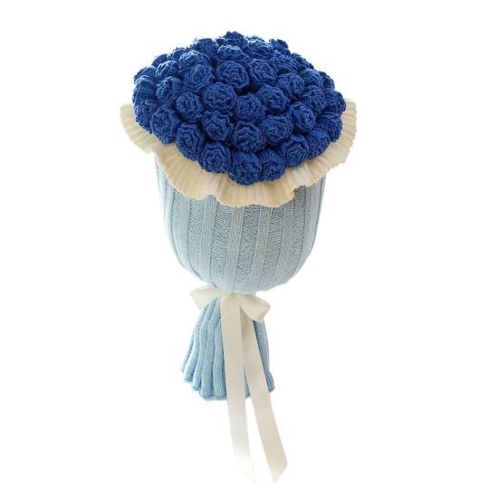 Декоративная вязаная подушка-плед «Букет роз» для дивана, кровати, подарок на День святого Валентина, День матери, Рождество