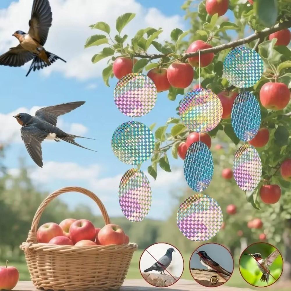 20pcs Reflective Bird Repellent Sticker Garden Bird Control Anti Bird Scare Tape Keep Birds Away