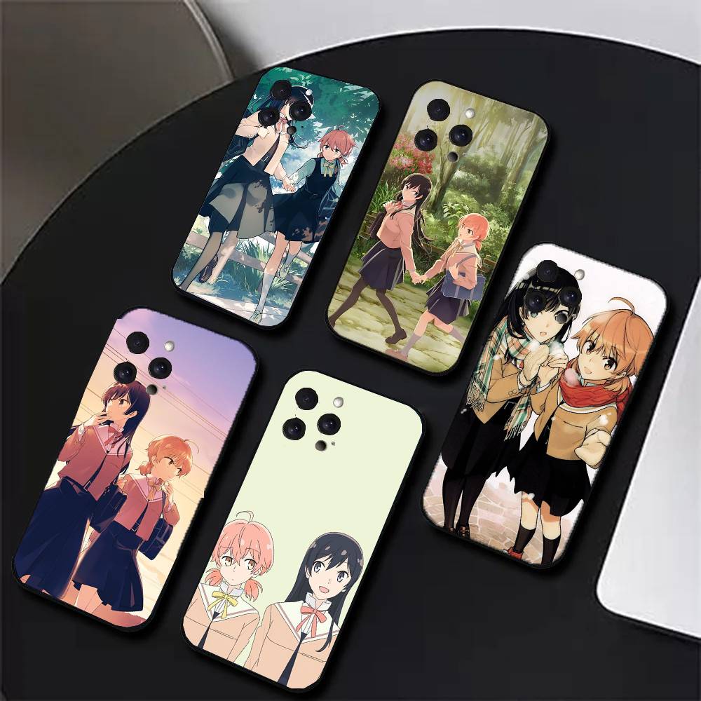Чехол для телефона Bloom Into You Bilibili Animation для iPhone 17 Air 16 15 14 13 Pro Max 11 12 Черный силиконовый чехол