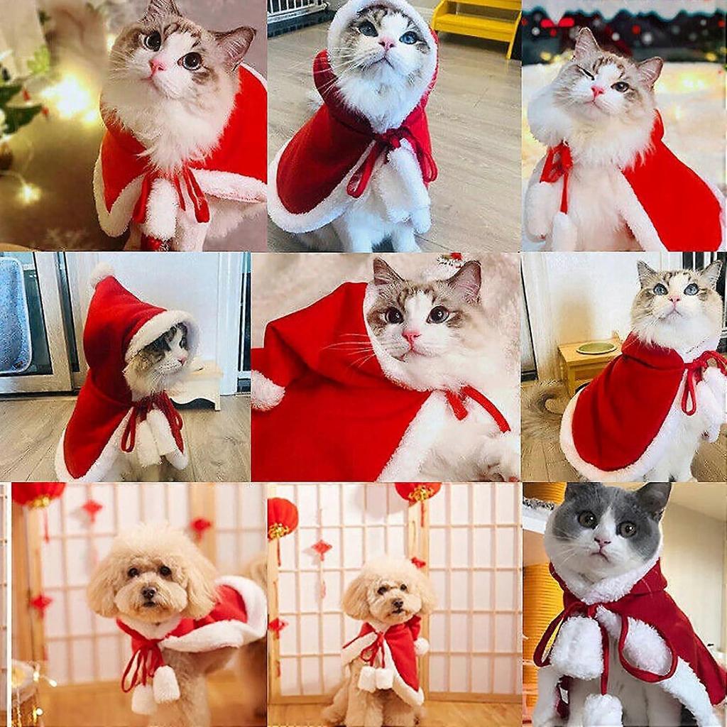 Dww-Vtements de Nol (L) pour Animaux de Compagnie pour Chien Chat Costume de Vacances de Nol Chat Costume De Nol Tenue Nol Manteau Pull  Capuche pour 