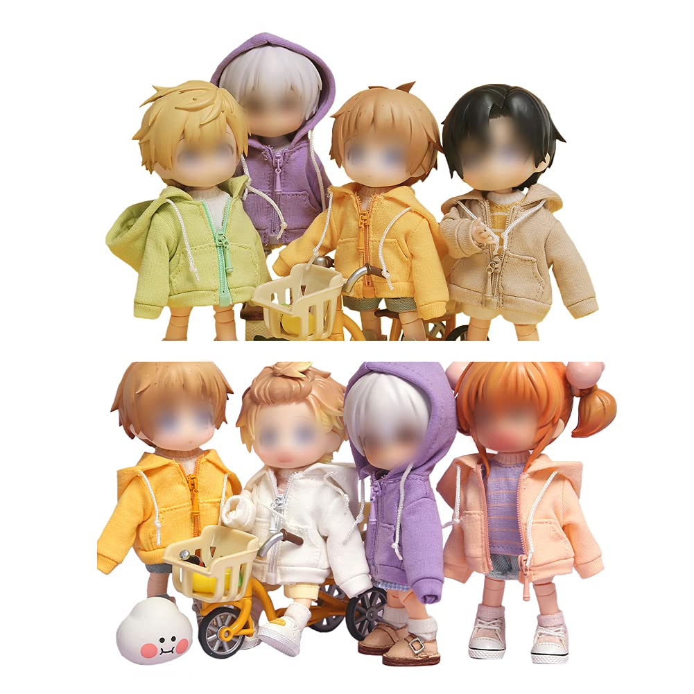 HIGHAWK Obitsu 11 OB11 Кукла Obitsu 11см Тело Худи, Пальто для Куклы, Свободный Костюм, Кимоно (зеленый)