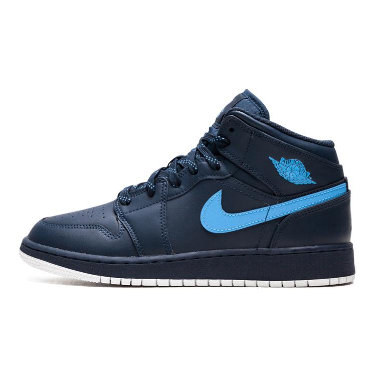 Jordan 1 Mid Obsidian University Blue GS 554725-415