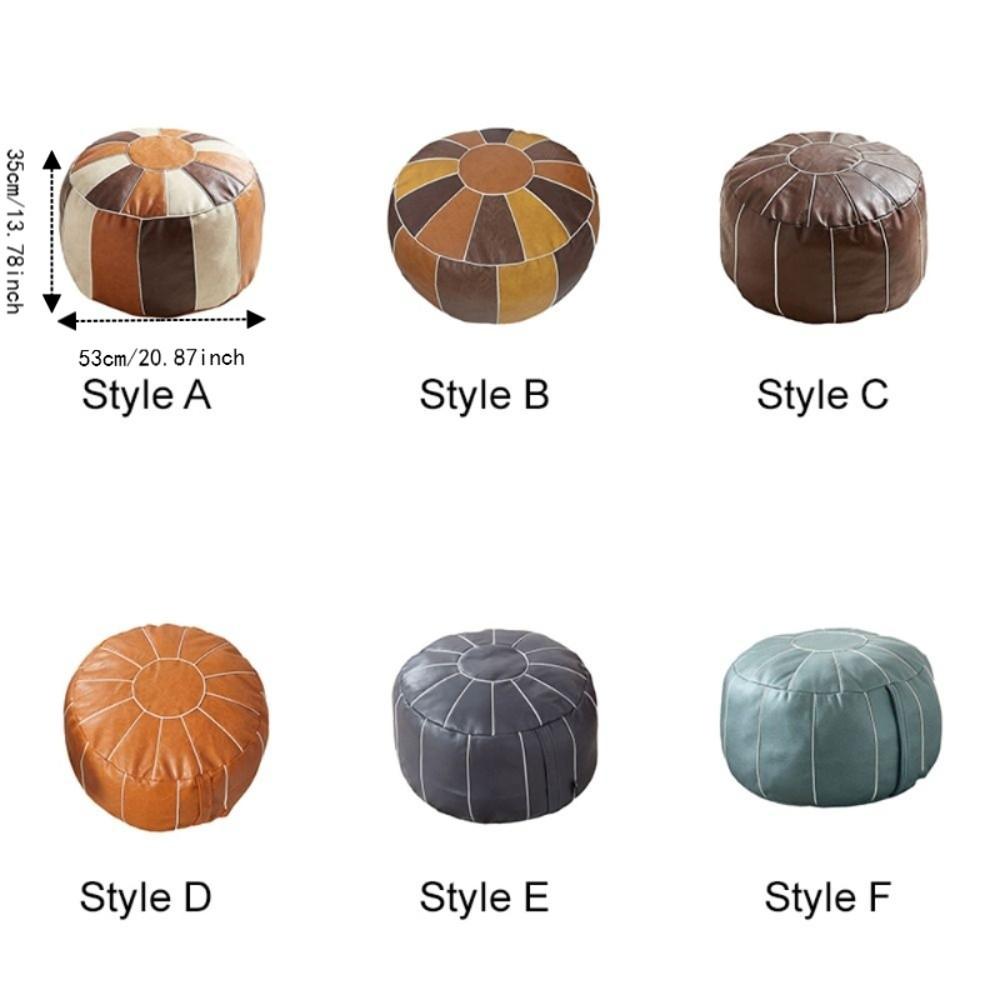 Pumpkin Shaped Footstool Seat Bag Unstuffed Pouf Cushion Cover Clothing Storage Bags Footrest