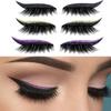 Eyelash Stickers Reusable Glitter Eyeliner False Eyelash Stickers Nightclub Stage Eye Makeup Stickers Lazy Eyeliner False Eyelashes Stickers