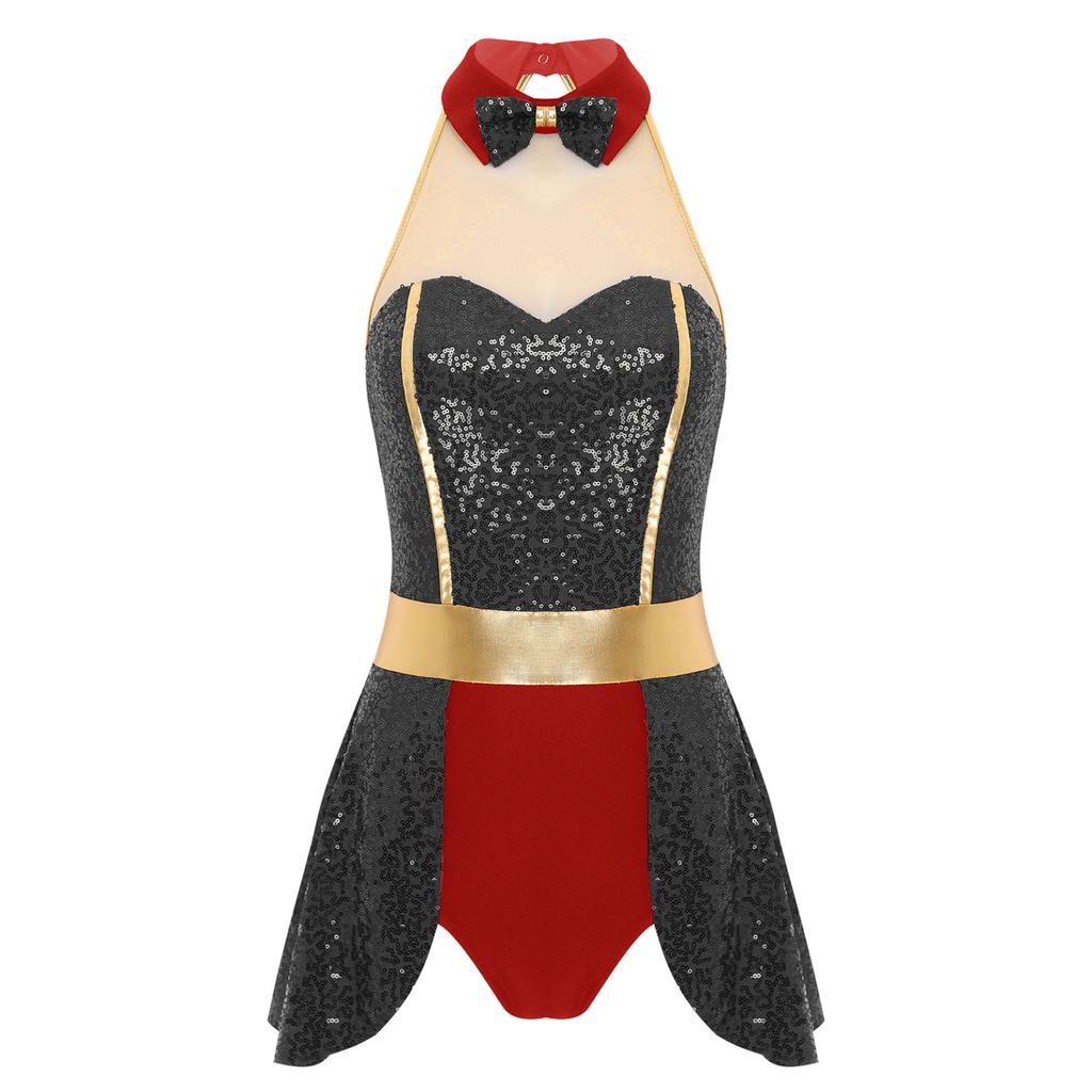 Хэллоуин сценический костюм клоун косплей смокинг боди с блестками юбка трико бал-маскарад вечерние цирк костюм манежа