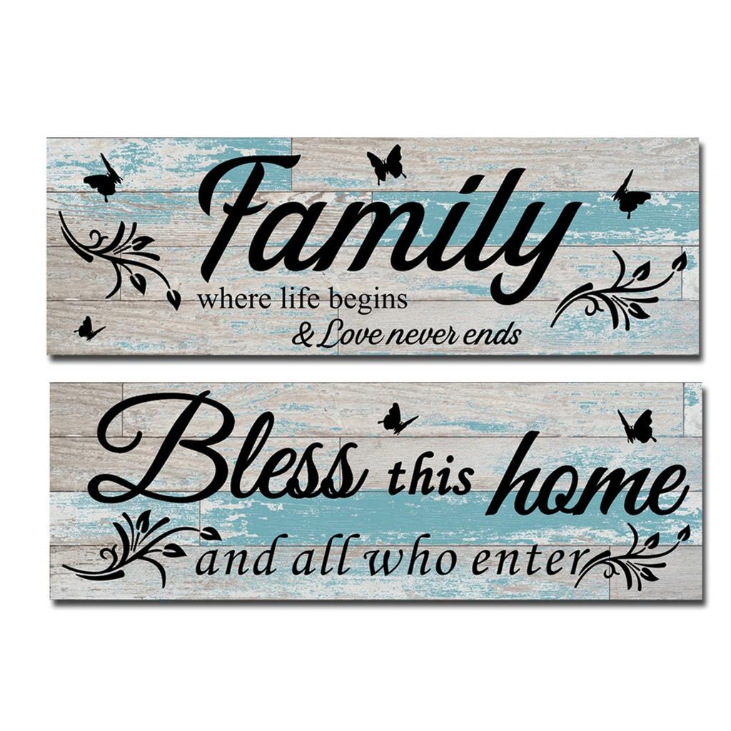 Деревянные вывески для дома, семейного настенного художественного декора для спальни, гостиной, офиса, домашнего декора