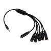 TRRS 3.5mm Male Headset Splitter Cable Audio Adapter Cord Stereo Splitter Wire 3.5mm Splitter Cable