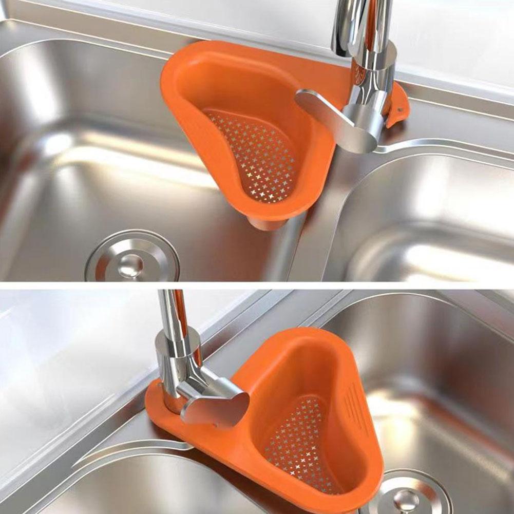 Сливная корзина для кухонной раковины, сливная стойка «Лебедь», многофункциональный подвесной кран, треугольная полка, корзина для инструментов для хранения бытовых гаджетов