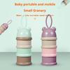 Красочная детская трехъярусная коробка для молочной смеси Отдельные ярусы для молочной смеси Детская портативная вращающаяся коробка для молочной смеси