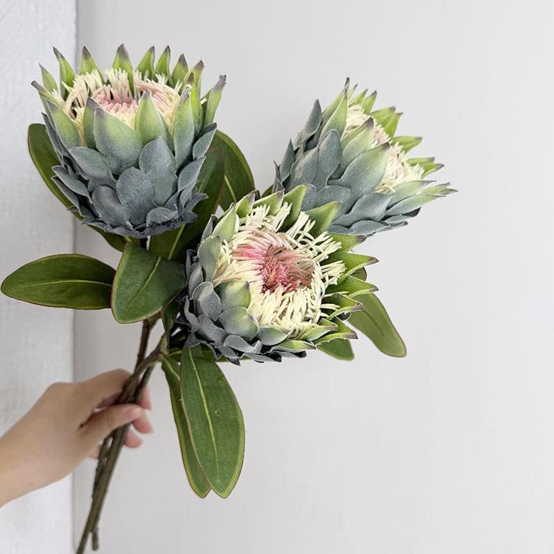 Большой искусственный цветок артишока Декорация Высококачественный имитированный цветок Императора Южноафриканский цветок Бодхи Свадебные Домашние Декоры