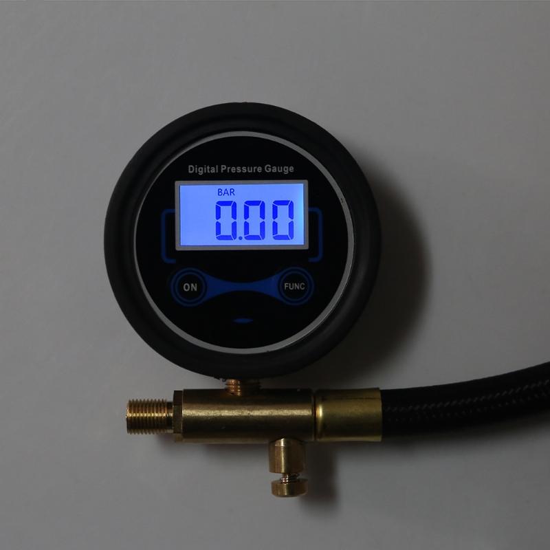 Digital Tire Pressure Gauge Manometer Car Truck Motorcycle Tyre Air Compressor Inflating Tube Hose 200PSI with Deflation