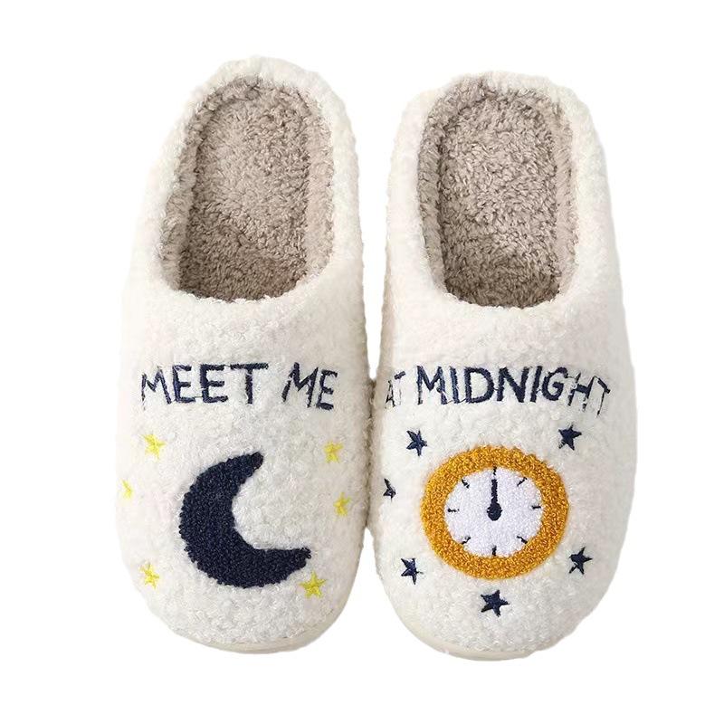 Warm Slippers Taylor Cushion Slides Meet Me At Midnight Soft Warm Comfort Flat Cozy Fuzzy Woman House Slippers Funny Shoes