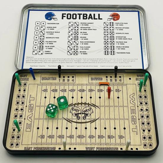 Travel Wooden Board Game Baseball Rugby Flick Soccer Knuckle Dice Game Multi-Players Interactive Desk