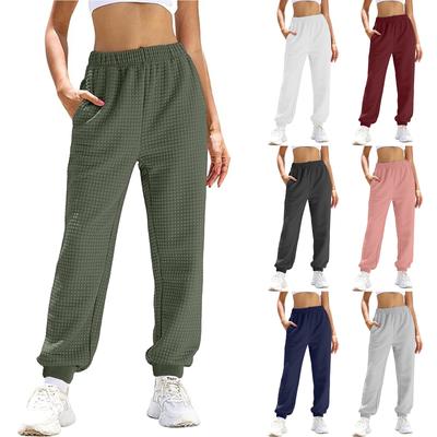 Женские спортивные штаны с высокой посадкой, джоггеры, широкие штаны