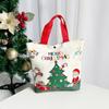 3pcs Canvas Christmas Tree Handheld Bag Santa Claus Elk Merry Christmas Decor  Home New Year Decor