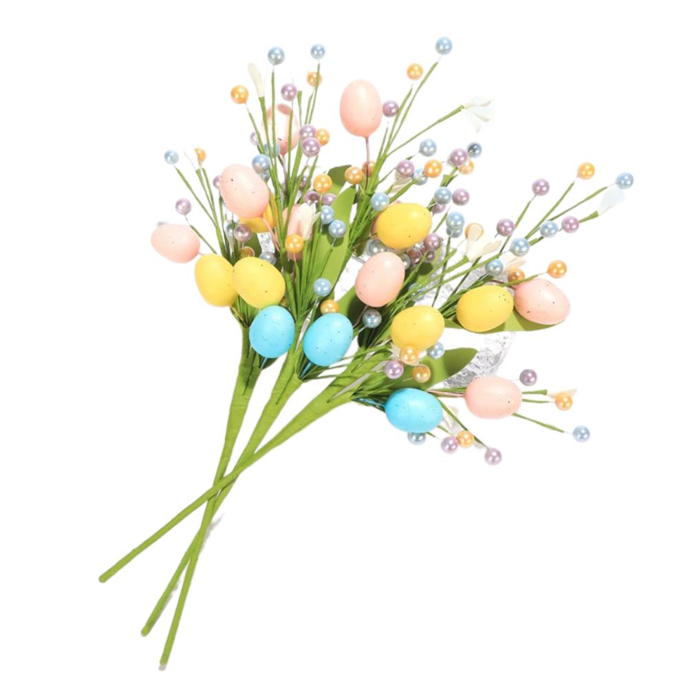 2025 Easter Artificial Egg Flower Branch Simulation Berry  for Vase Easter Party Home Decors