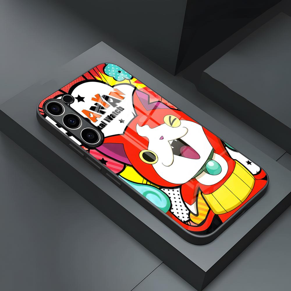 Чехол-телефон Y-Yokai W-Watch для S25 Ultra Samsung S26 S23 S24 Fe S22 S20 S21 Plus A54 A34 A53 A16 Стеклянная крышка