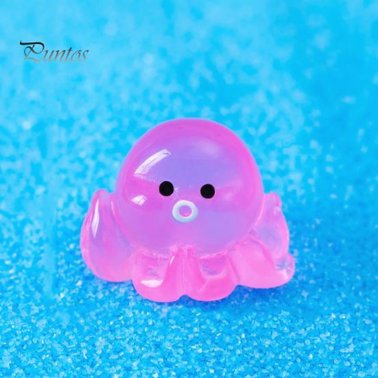 32 шт. Миниатюрные фигурки осьминогов, светящиеся в темноте, миниатюрные статуэтки осьминогов из смолы для волшебных садов, аквариумов, поделок своими руками