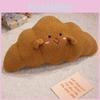 Croissant Plush Cute Pillow With Embroidery Design For Daily Bedroom Sleeping