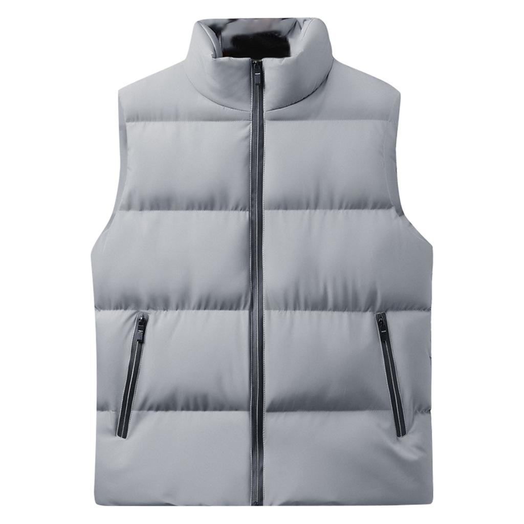 Повседневный мужской жилет, мужской свободный осенне-зимний теплый пуховый хлопковый жилет, пальто