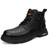 Leather Martin Boots New Men's Boots High-top Leather Shoes Autumn and Winter Platform British Style Tooling Short Boots Men