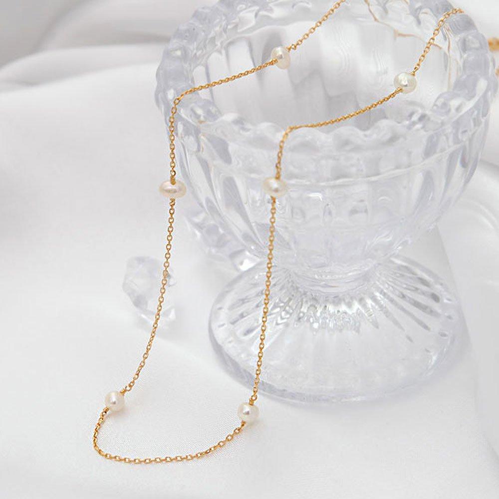 92.5 Silver Basic Freshwater Pearl Necklace (Choose 1 of 2)