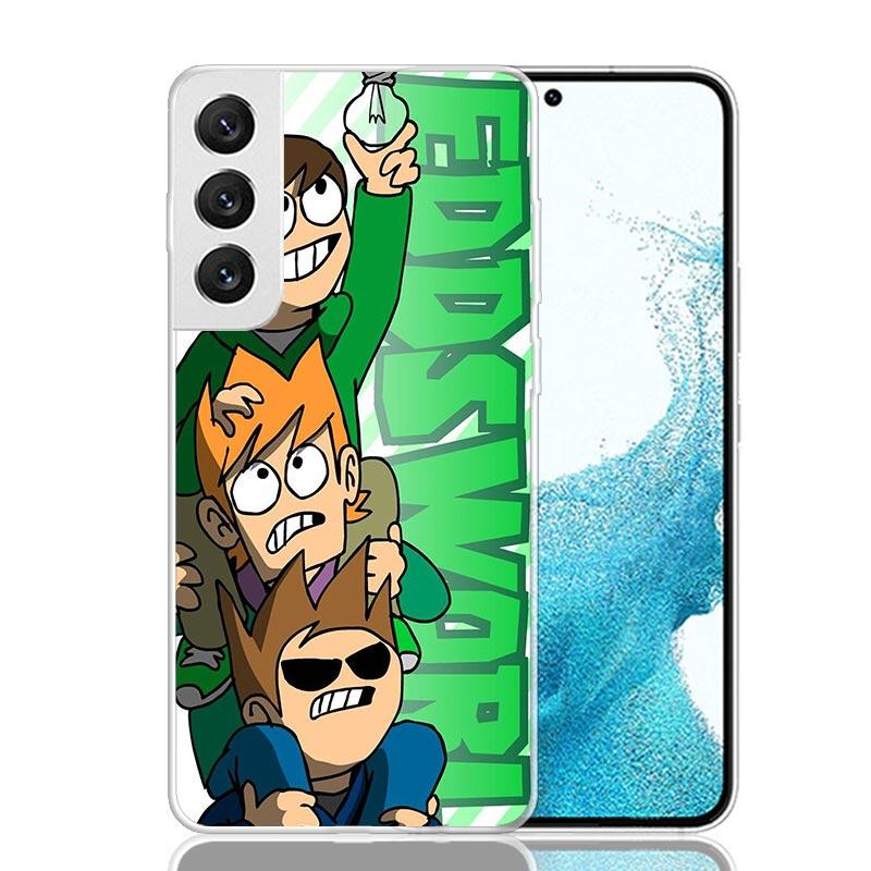Аниме Мультфильм Eddsworld Чехол для Телефона Samsung Galaxy S26 Ultra S23 S24 S25 Edge S20 FE S21 S22 Plus Мягкий Чехол с Печатью