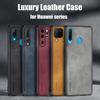 Luxury Sheepskin Leather Case For Huawei P30 P20 P40 Lite Pro P Smart Plus 2019 20 30 40 Men Retro Back Cover P30lite P30pro P50