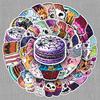 50 Sheets Halloween Skull Head Waterproof Cake Stickers – Hot Selling Laser Flash Design
