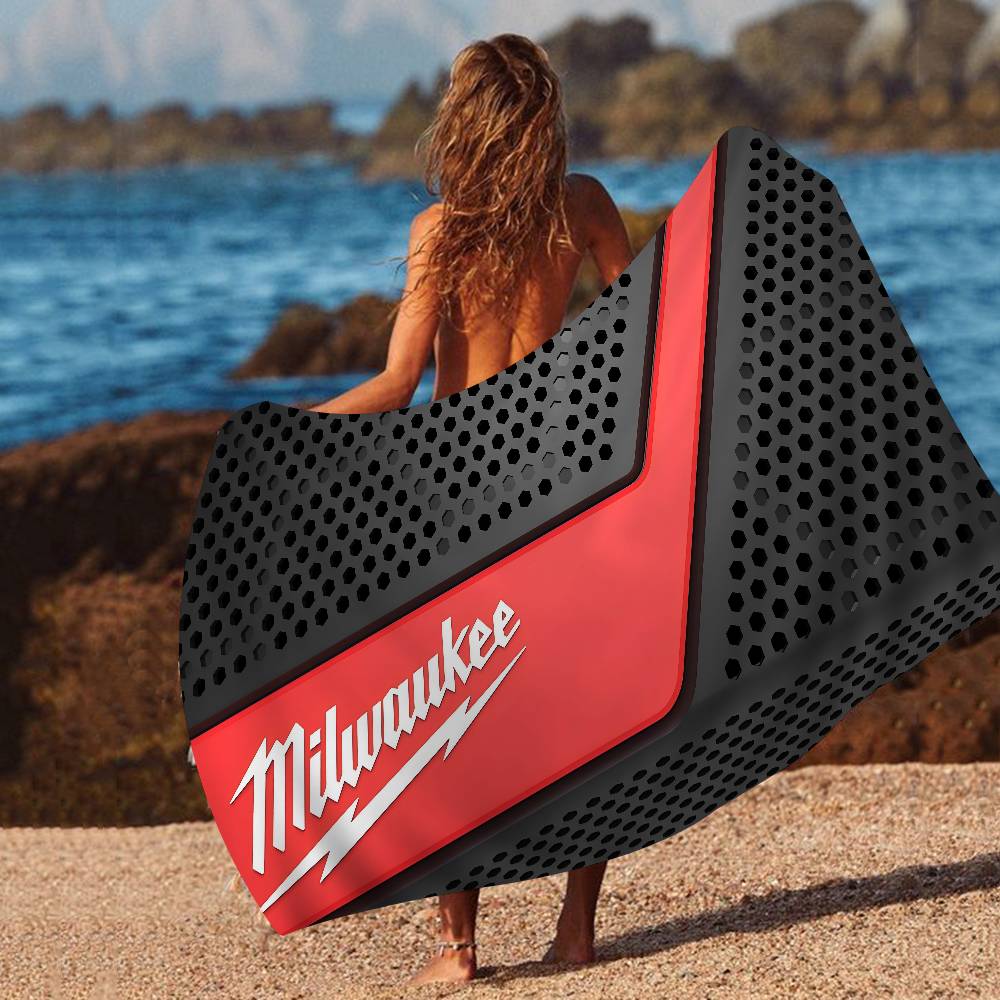 LOGO M-Milwaukees Модное Микрофибровое Одеяло Быстросохнущие Пляжные Полотенца Большого Размера С Принтом Супервпитывающее Полотенце-Одеяло для Бассейна
