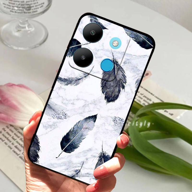 Для Infinix Smart 7 Чехол Роскошный Силиконовый ТПУ Мягкий Телефон Черный Чехол Чехлы Для Infinix Smart7 X6515 Funda Защитный Coque Capa