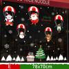 Snowman Christmas Sticker Santa Claus Glass Sticker Merry Christmas Window Sticker  Shopping Mall