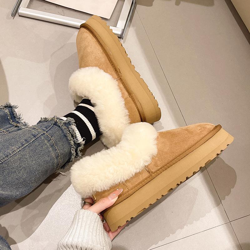 Женские зимние ботинки, мягкие полусапожки, зимняя теплая обувь с хлопковой подкладкой