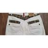 Used Karakuri Tamashii White Denim Pants Gold Pattern 36 inches