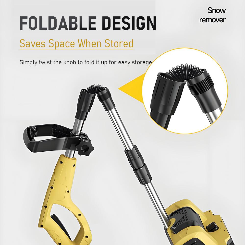 Электрический толкаемый снегоуборщик 1200 Вт Аккумуляторный снегоотбрасыватель Высокая мощность Снежная лопата Складной снегоочиститель Снегоуборщик (Нет батареи)