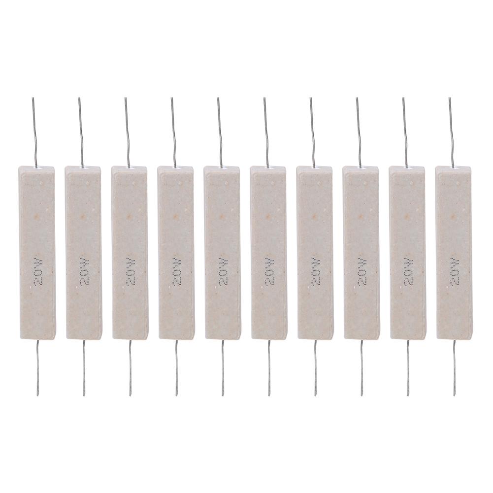 10Pcs Cement Resistor Power Resistance + 5percent High Accuracy for Printed Circuit Board 20W(10R)