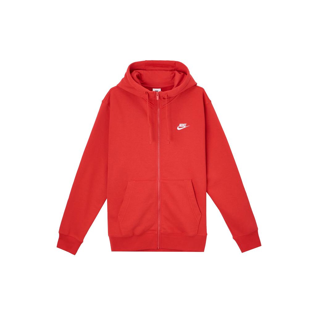 Nike Sportswear Club Fleece Hooded Zip-Up Long Sleeve Jacket Men Jackets University-Red BV2646-657