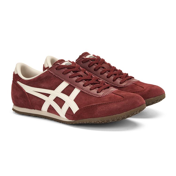 ONITSUKA TIGER Machu Racer Износостойкие Низкие Повседневные Кроссовки Унисекс Бордовые Кроссовки 1183C535-600
