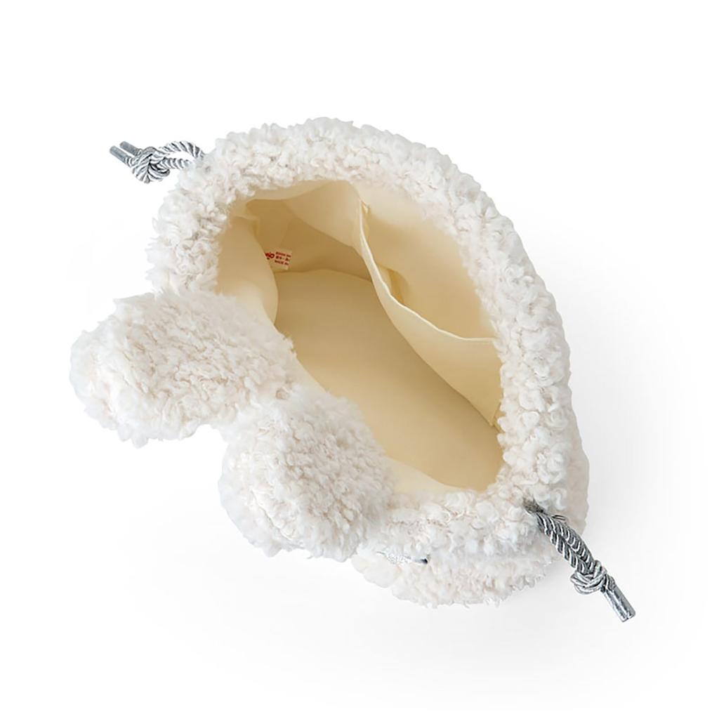 2WAY Drawstring Shoulder Snow Kuromi 129844 [Sanrio] (Fluffy Rabbit)