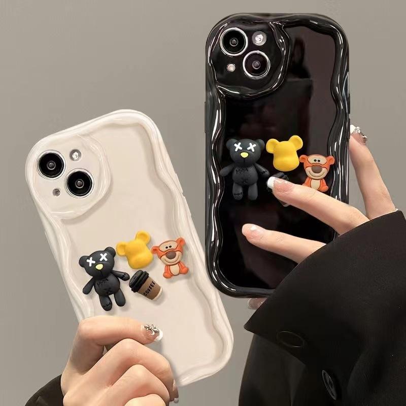 Применимо к чехлу для мобильного телефона iPhone17Pro 16 креативный 15Pro трехмерный 14 кукла 7P Apple 12 противоударный 11 мягкий чехол