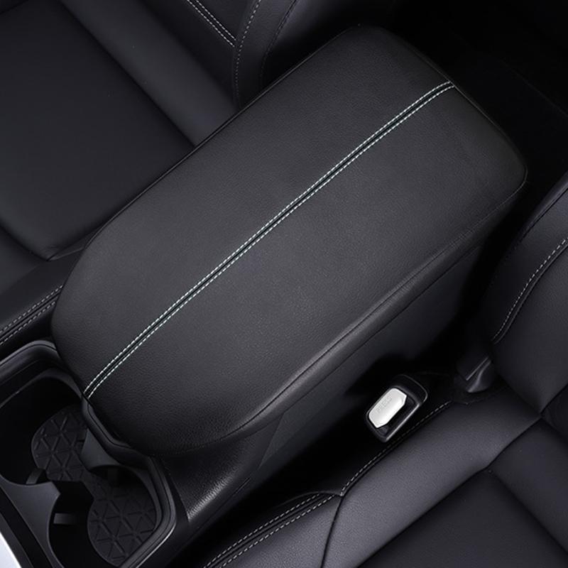 Для Toyota RAV4 -2025 Автомобильный центральный подлокотник Крышка ящика подлокотника Черная чехол-рукав из микрофибры и кожи Аксессуар для интерьера