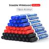 Набор из 10 маркеров для доски, наконечник 2,0 мм, черный, синий, красный, зеленый, чернила большого объема, офисная ручка для преподавания, четкий почерк и легкое стирание