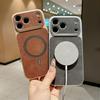 Бизнес Текстура Коровьей Кожи Магнитный Чехол Для Magsafe Для iPhone 17 16 15 14 13 Pro Max Защита Камеры Ударопрочный Чехол