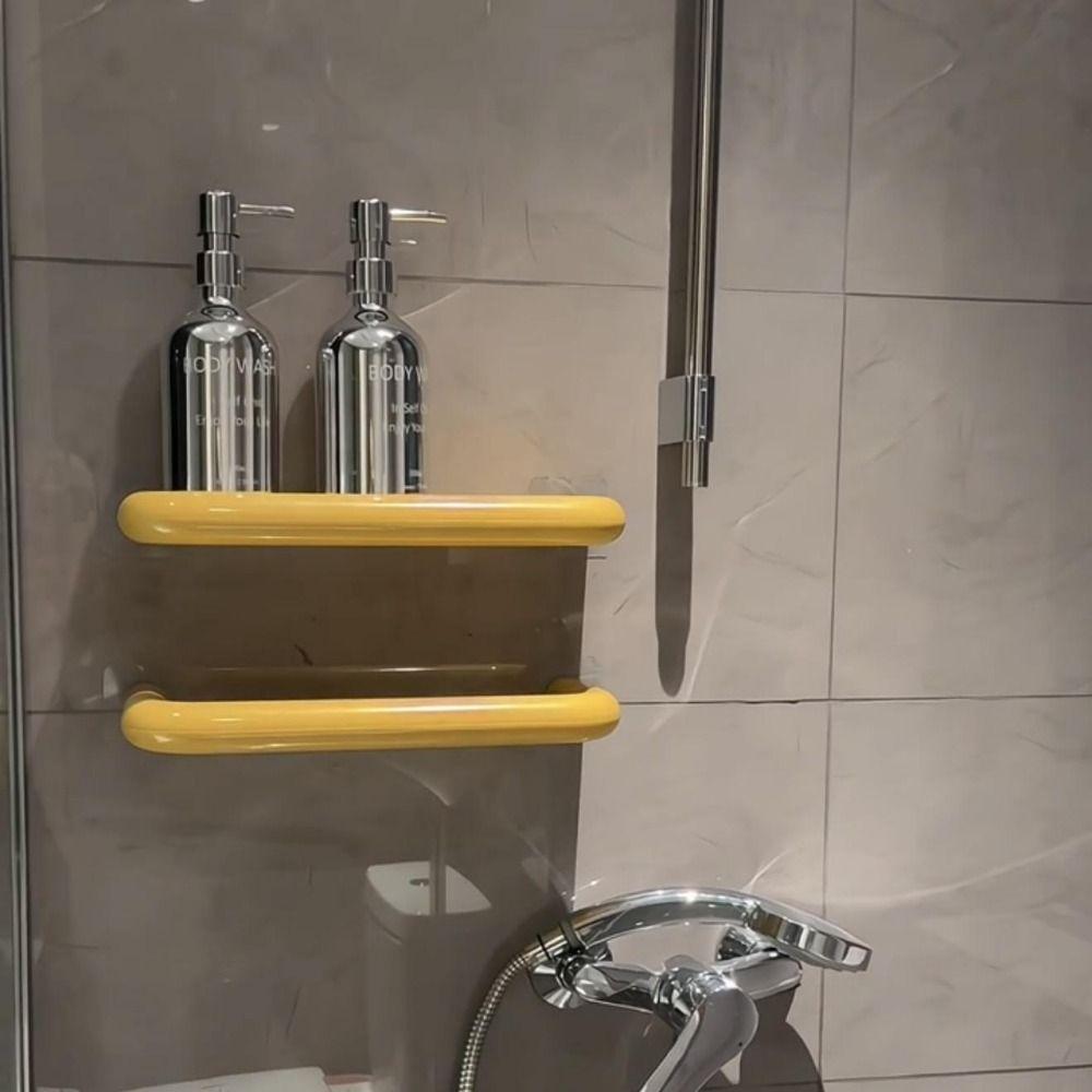 Dopamine Bathroom Storage Shelf Free Punch Toiletries Organizer Wall Hanging Storage Rack Toilet