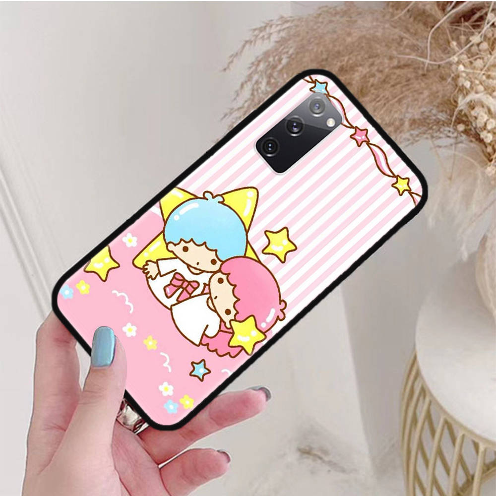 Черный чехол для Xiaomi Poco X6 X4 M5 M6 F5 F6 C65 C55 C50 C51 C40 Pro Redmi 14C A3X 13C 12C 11T 10A 9C Note 7 6 8A Plus L-1 Lovely Little Twin Star